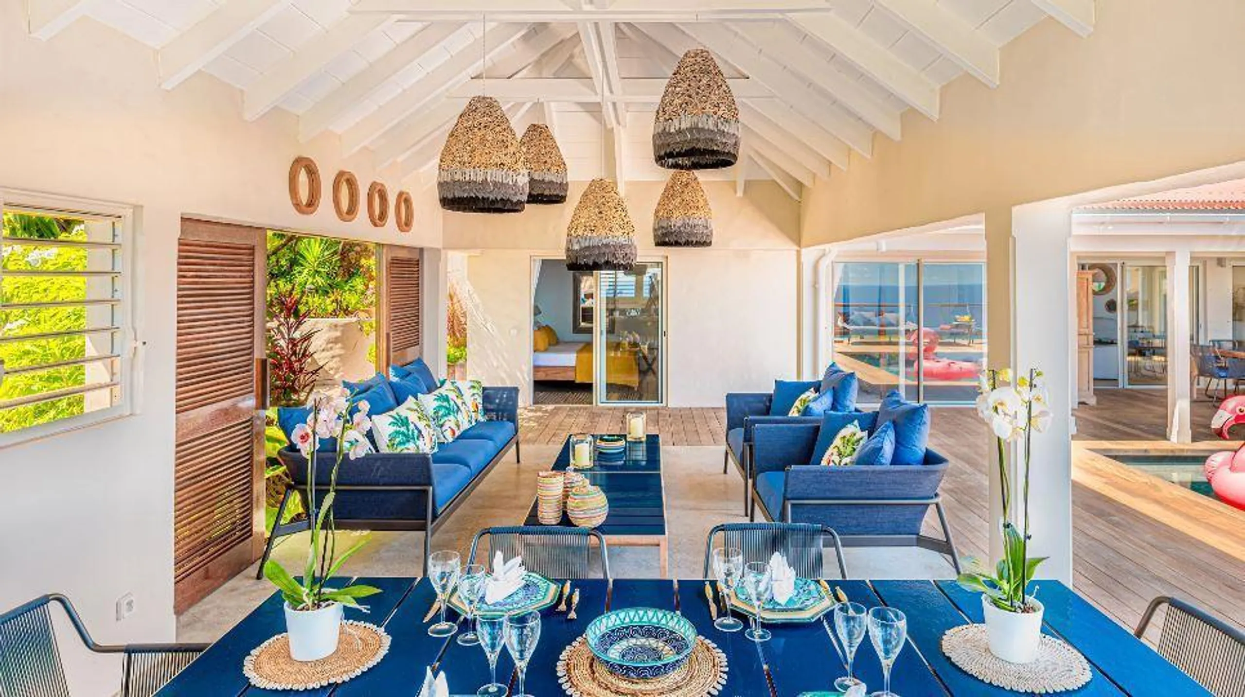 Idyllic Outdoor Living in St. Barts Terrace, Heated Pool, and Al Fresco Dining — photograph 12