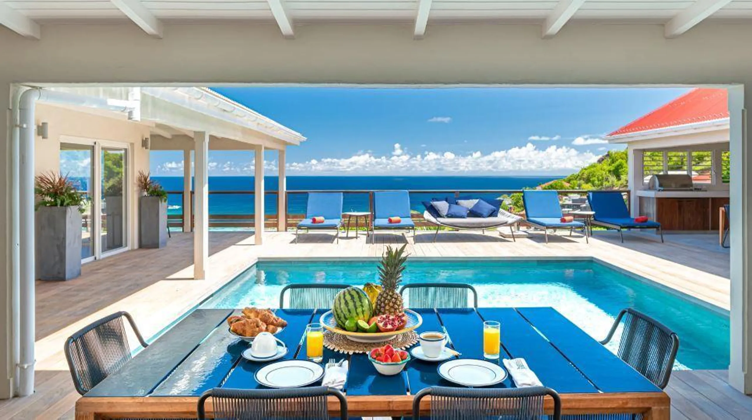 Idyllic Outdoor Living in St. Barts Terrace, Heated Pool, and Al Fresco Dining — photograph 10