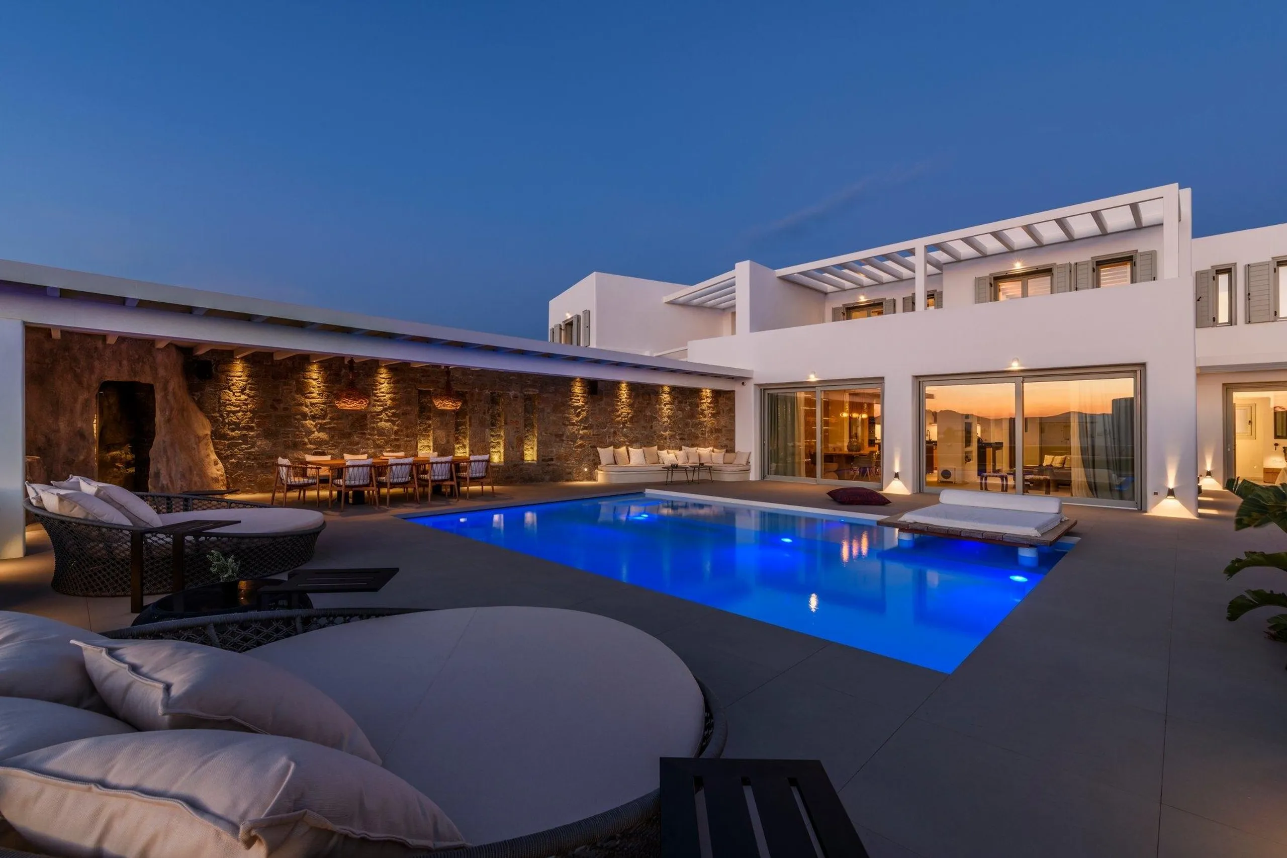Serene Seaview Villa in Mykonos with Crystalline Pool, South Aegean