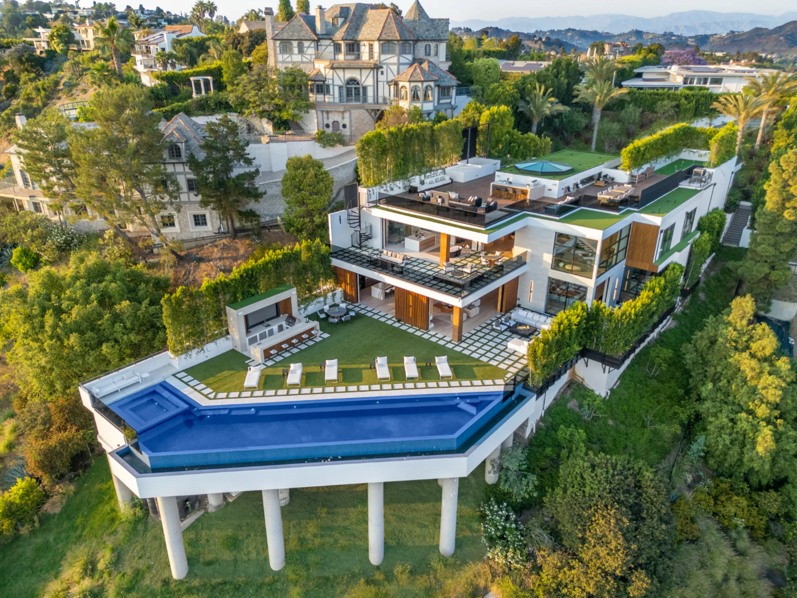 Prestigious Bel-Air Villa with Spa, Theater, & Seamless Indoor/Outdoor Spaces, Bel Air