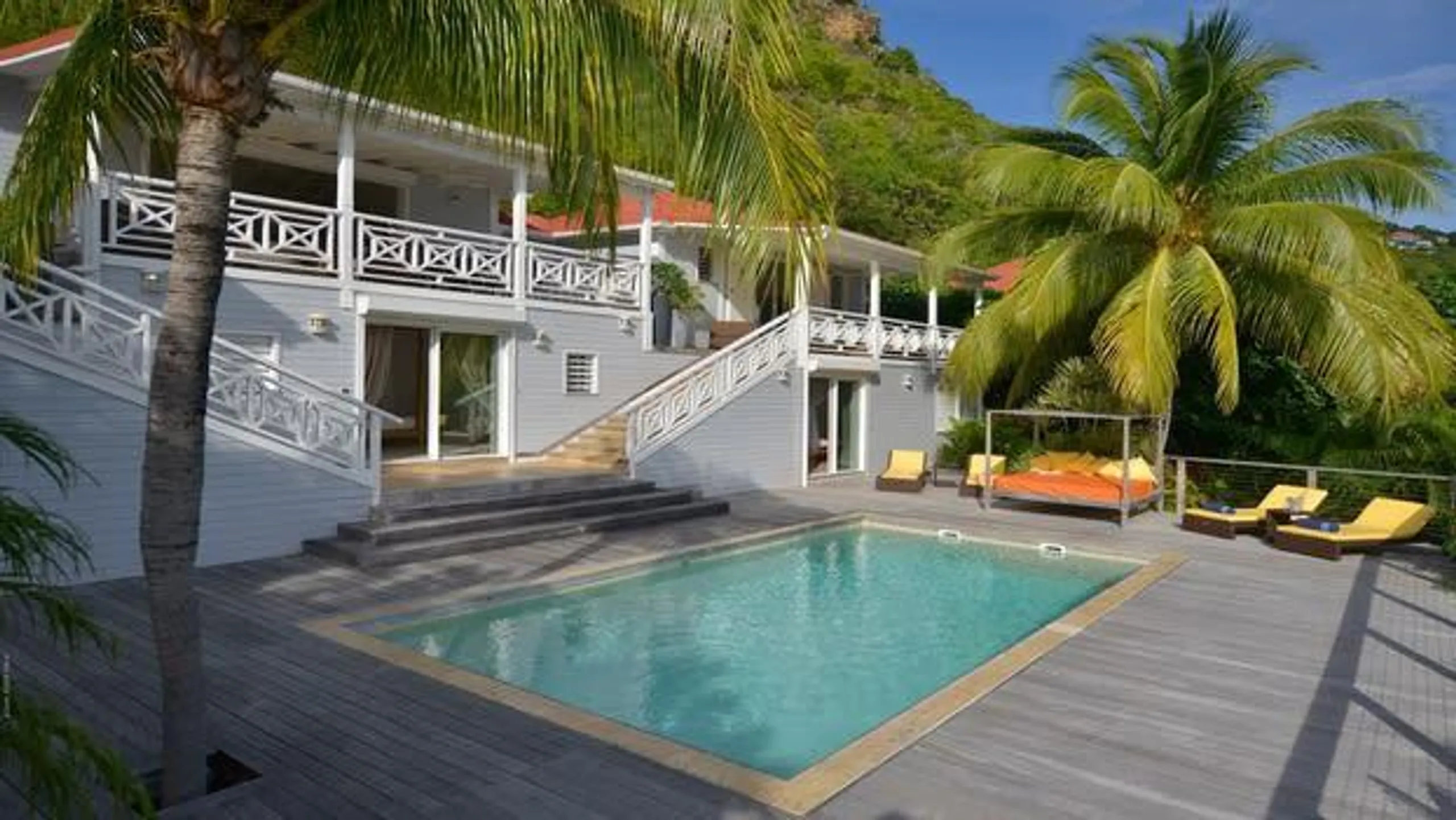 Tranquil Hillside Villa with Pool, Garden and Overlooking Corossol Bay Views — photograph 5
