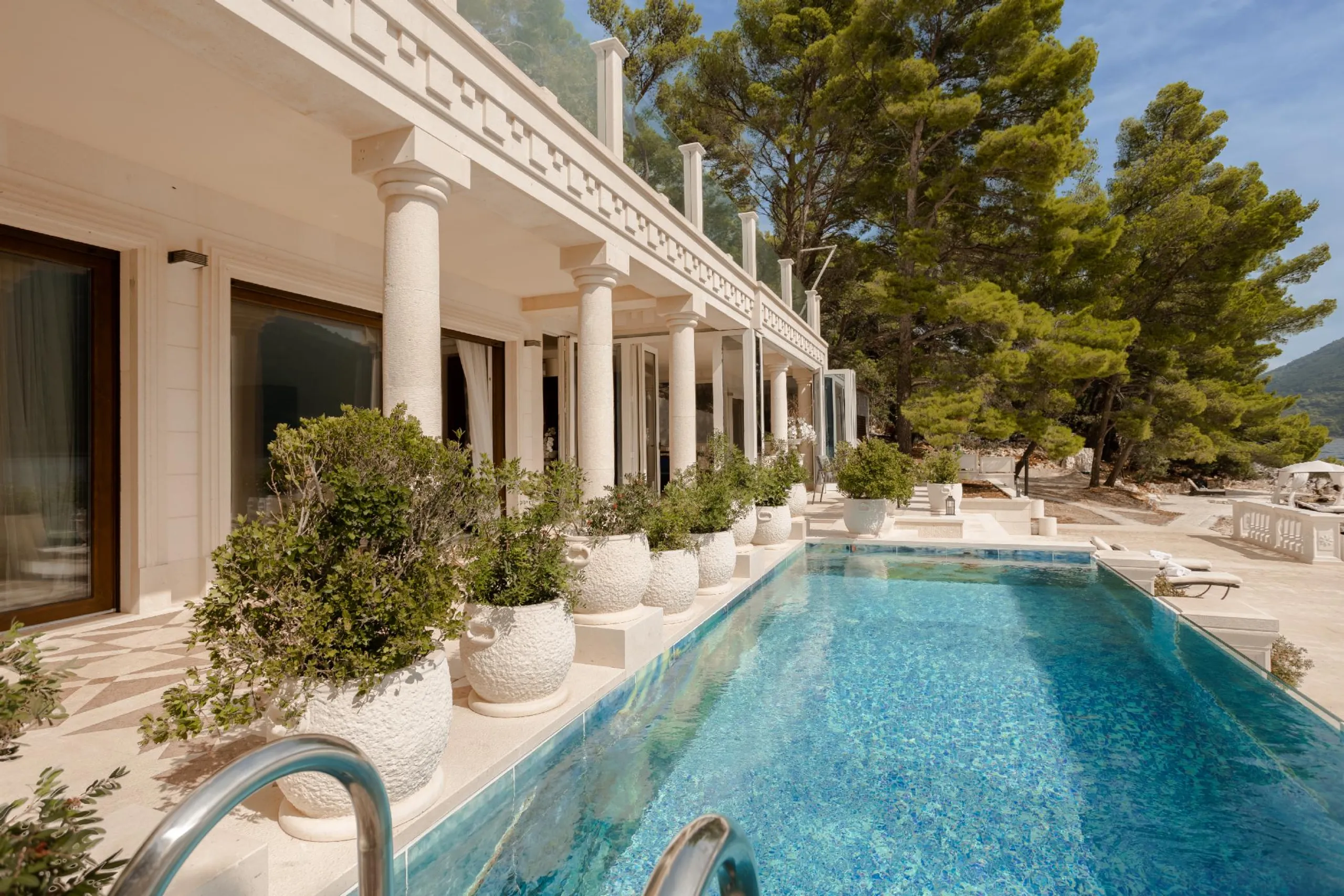 Enchanted Ancient-Inspired Villa with Breathtaking Pool and Seaside Views, Croatia