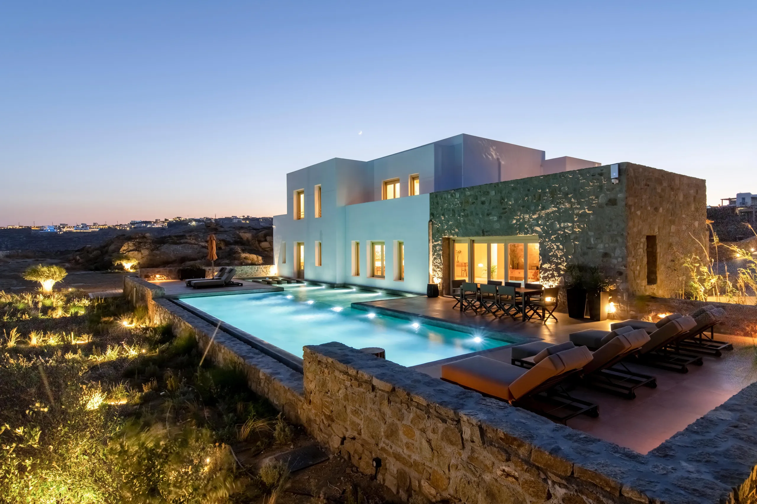Spacious and Luxuriously Furnished Villa in Mykonos Offering Stunning Views of Aegean Sea, Greece