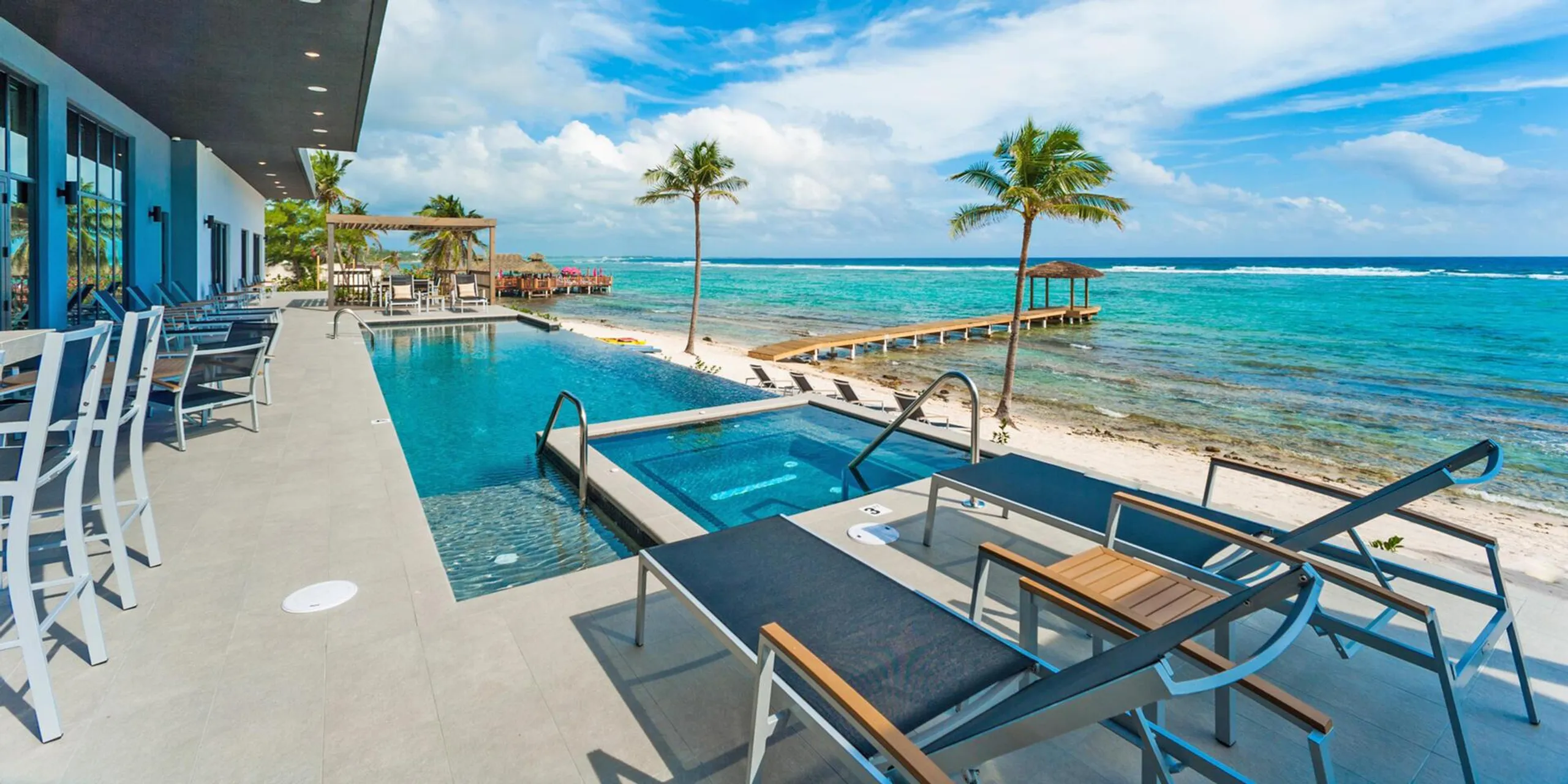 Modern Contemporary Grand Cayman Ocean Front Villa with Infinity Pool, Bodden Town