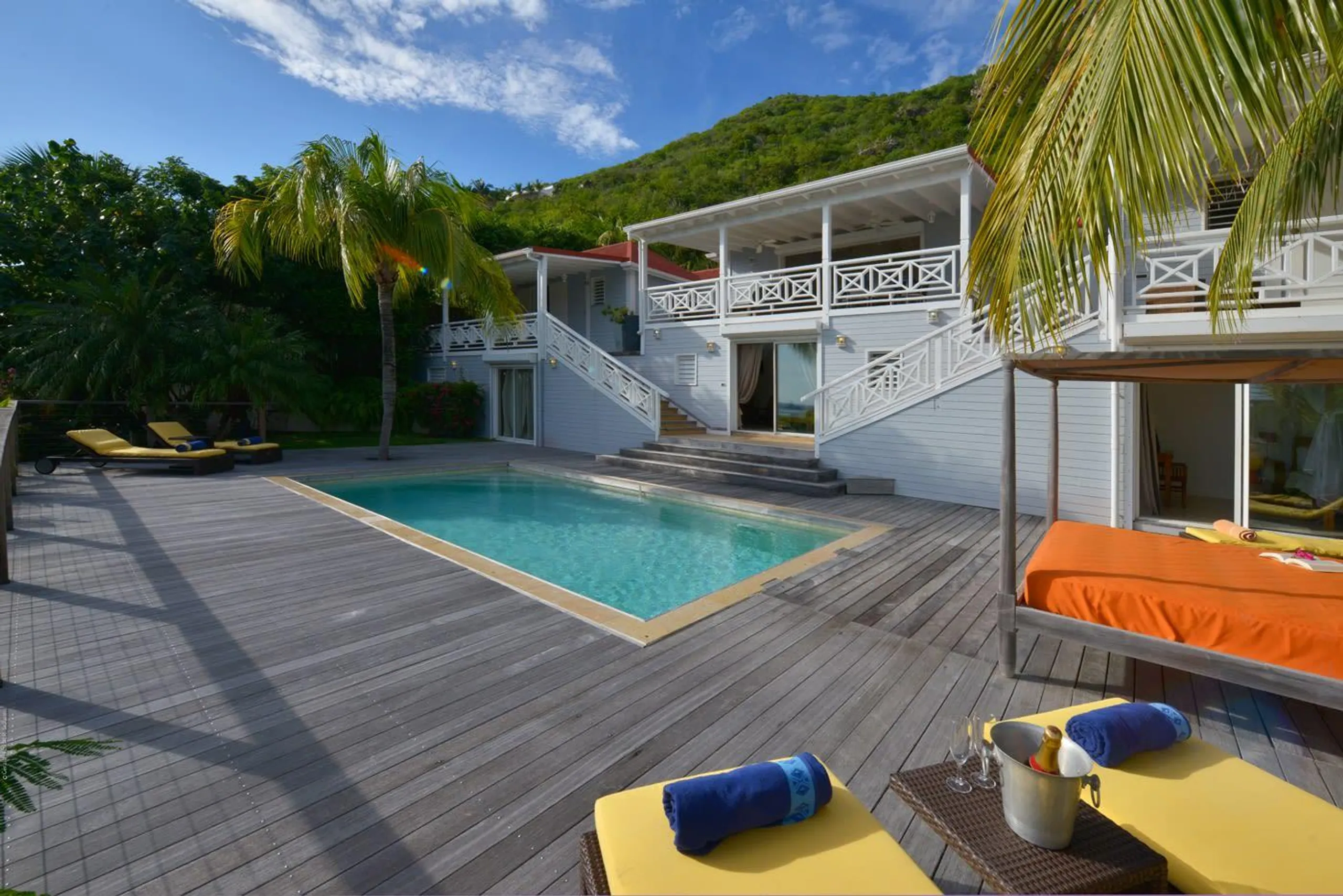 Tranquil Hillside Villa with Pool, Garden and Overlooking Corossol Bay Views — photograph 2