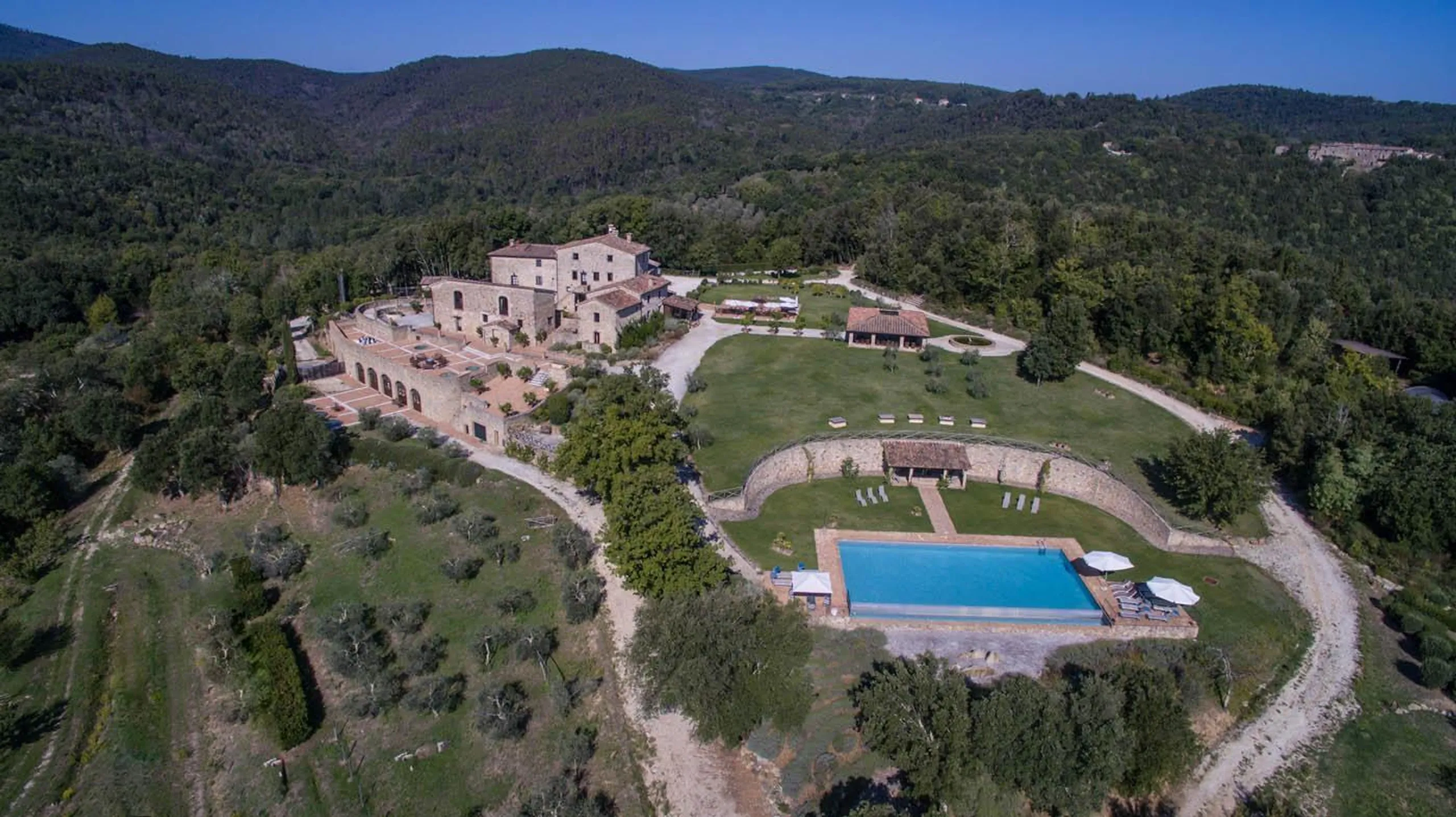 Regal Resort-Style Tuscan Estate with Life-Sized Chessboard, Private Pool, Gazebo, and Spa — photograph 11