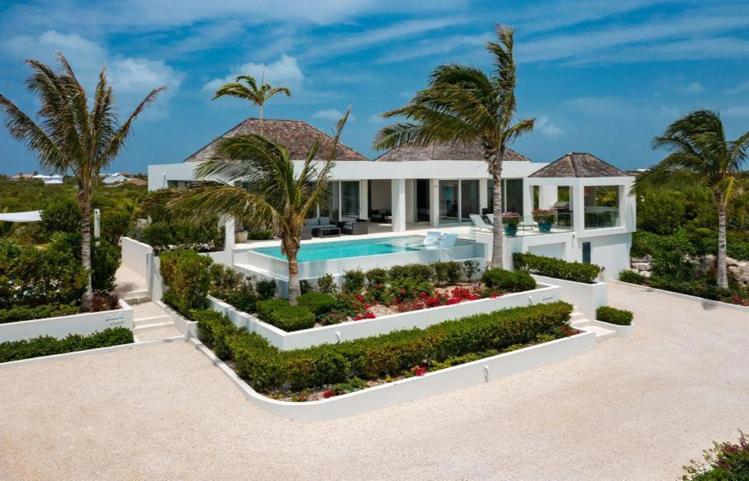 Chic Serene Ocean View Modern Villa with Private Pool, Long Bay Beach