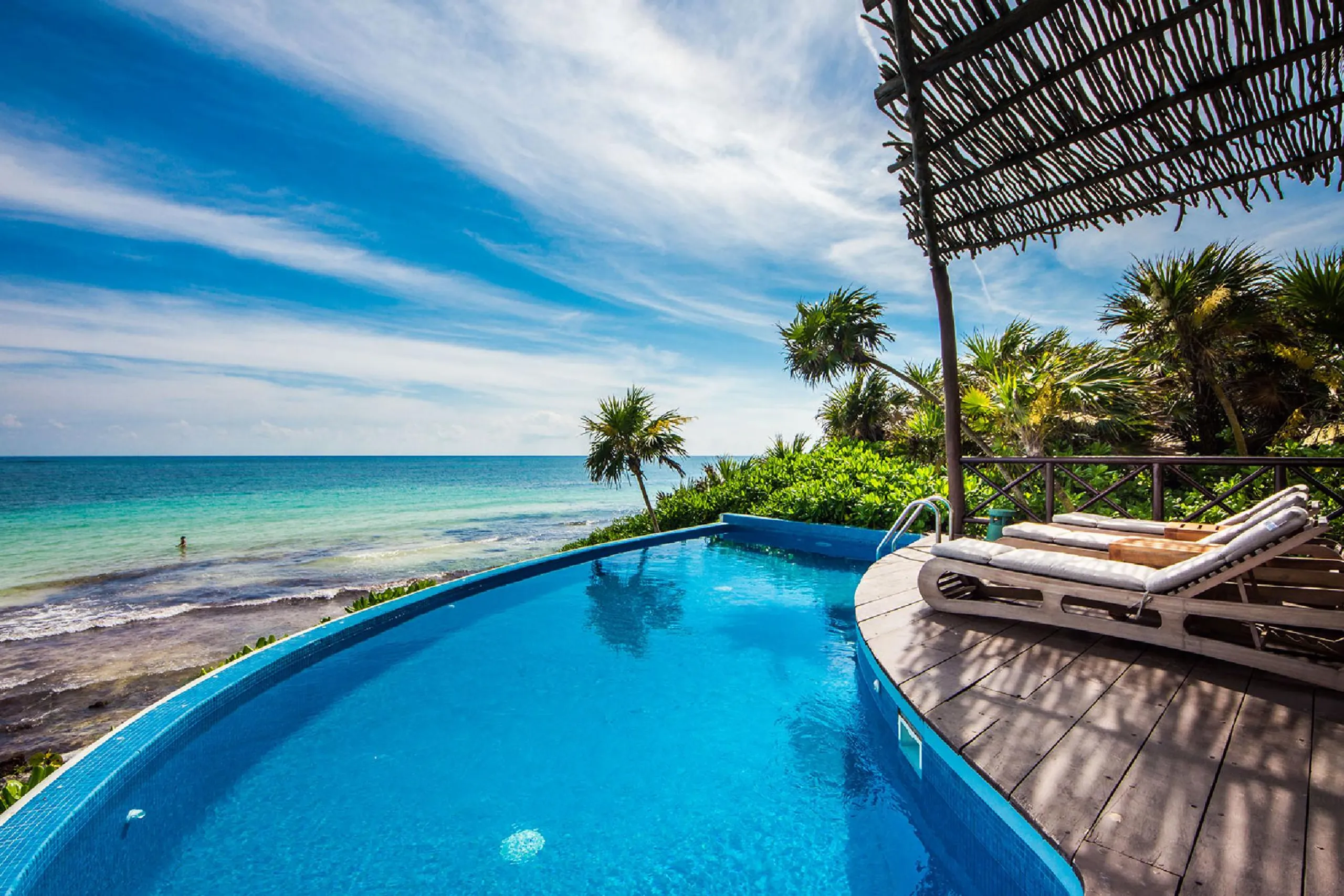 Spectacular Eco-Friendly Beachfront Tulum Villa with Infinity Pool and Palapa with Ocean Views from VILLWAY® — photograph 2