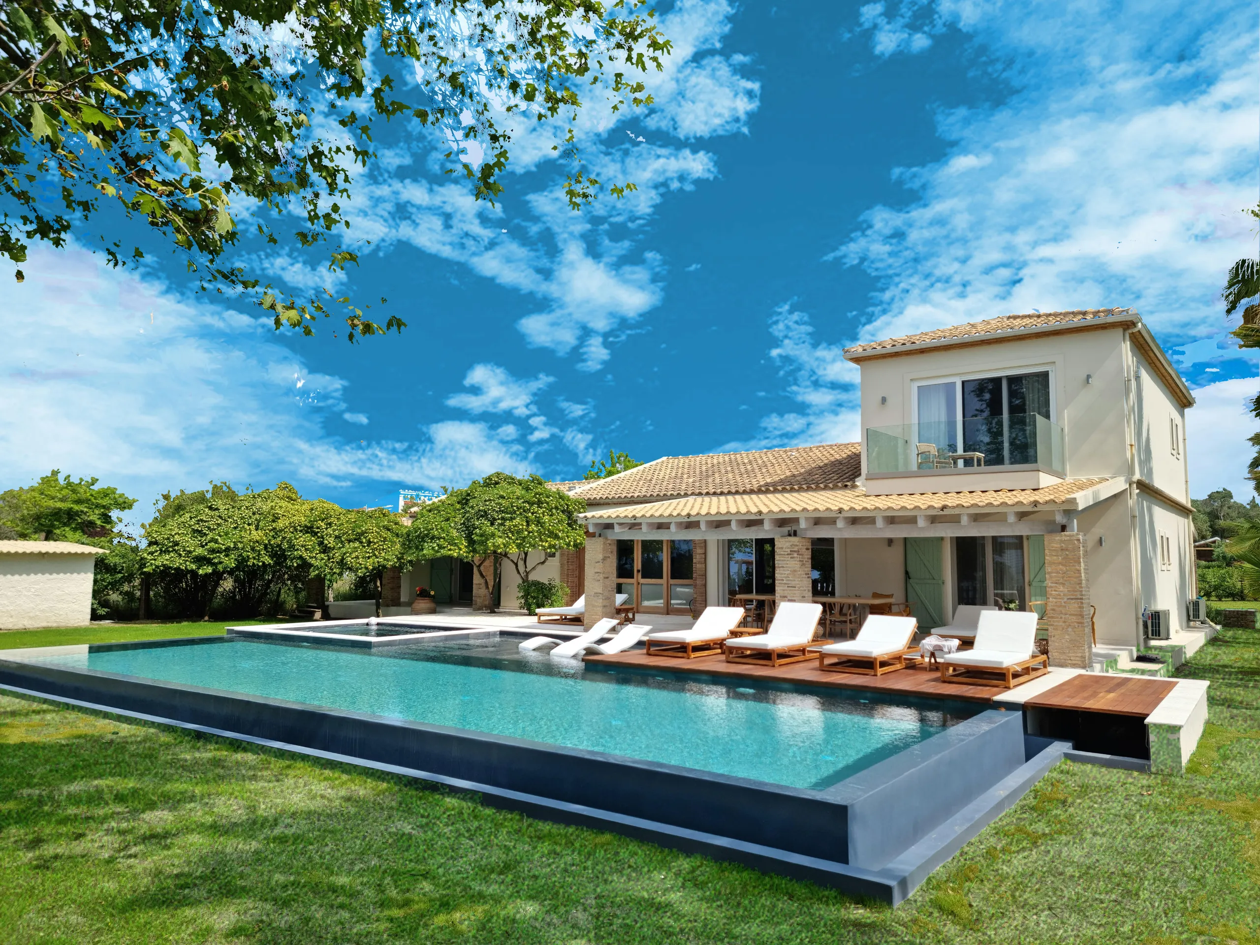 Luxurious Retreat with Majestic Mountain Views and Elegant Pool VILLAWAY®, Corfu