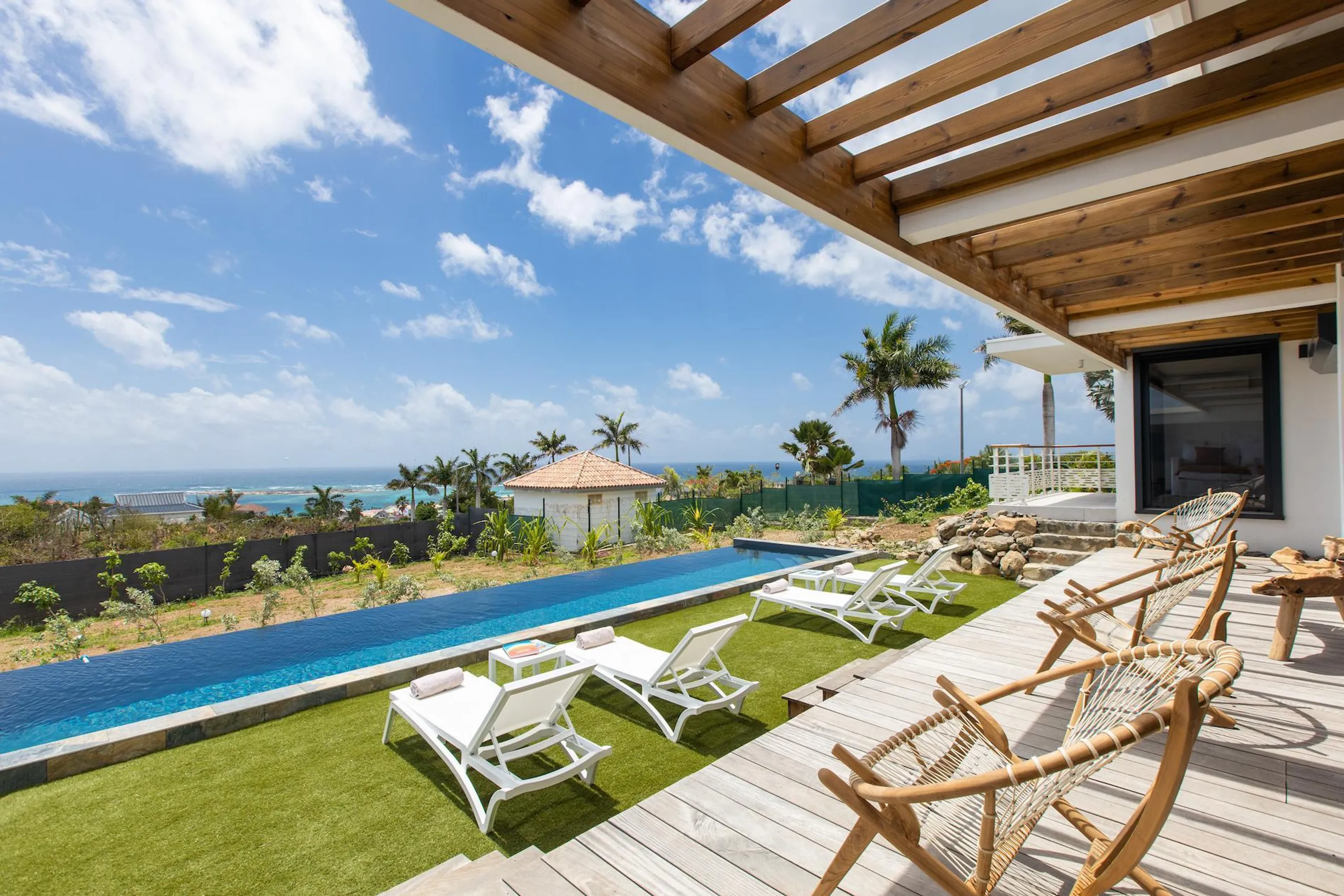 Sleek and Modern Designed Villa with Heated Pool and Breathtaking Ocean View, Orient Bay
