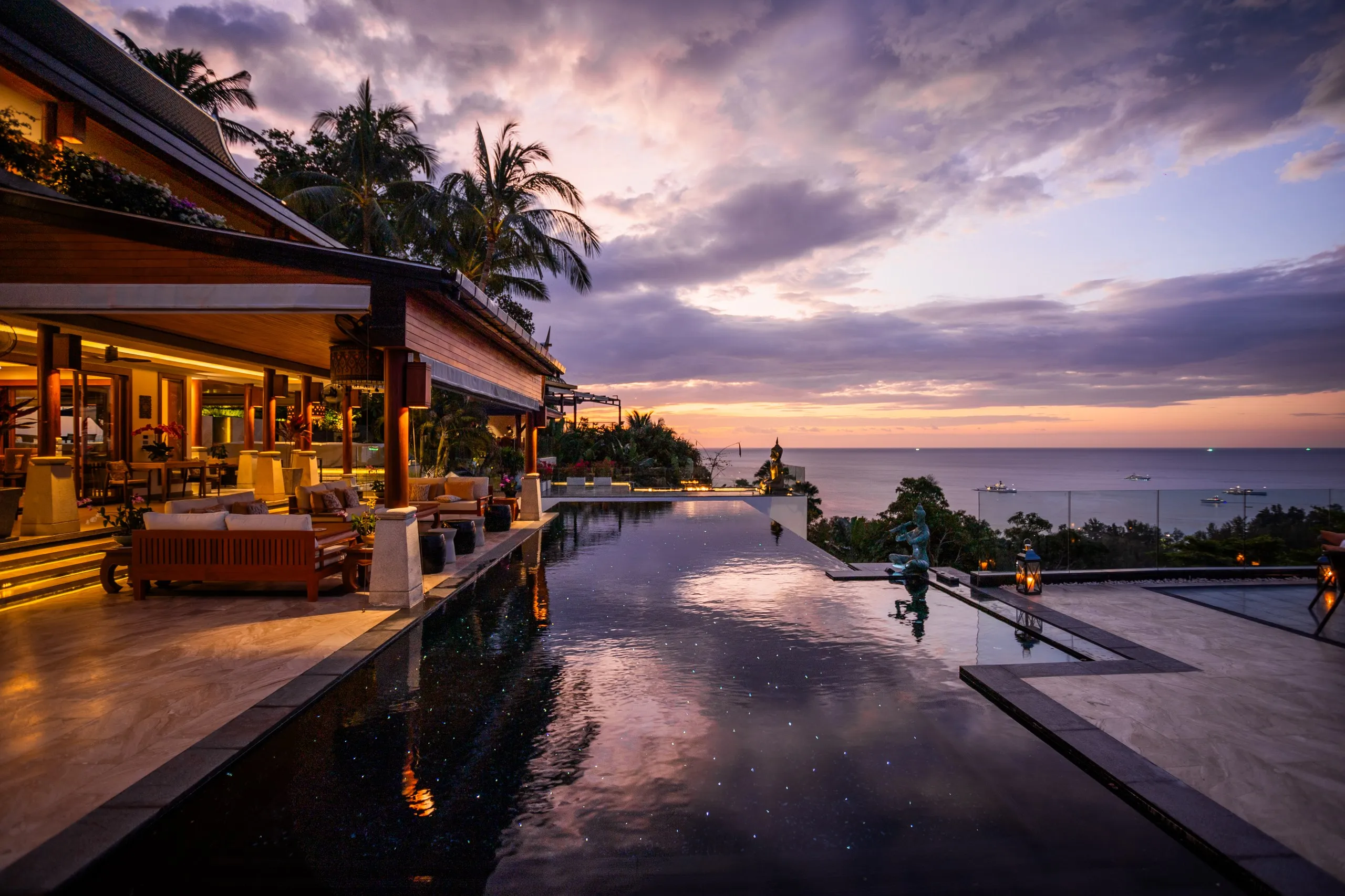 Phenomenal Hilltop Villa with Infinity Pool and Overlooking Andaman Sea Waters, Cherngtalay