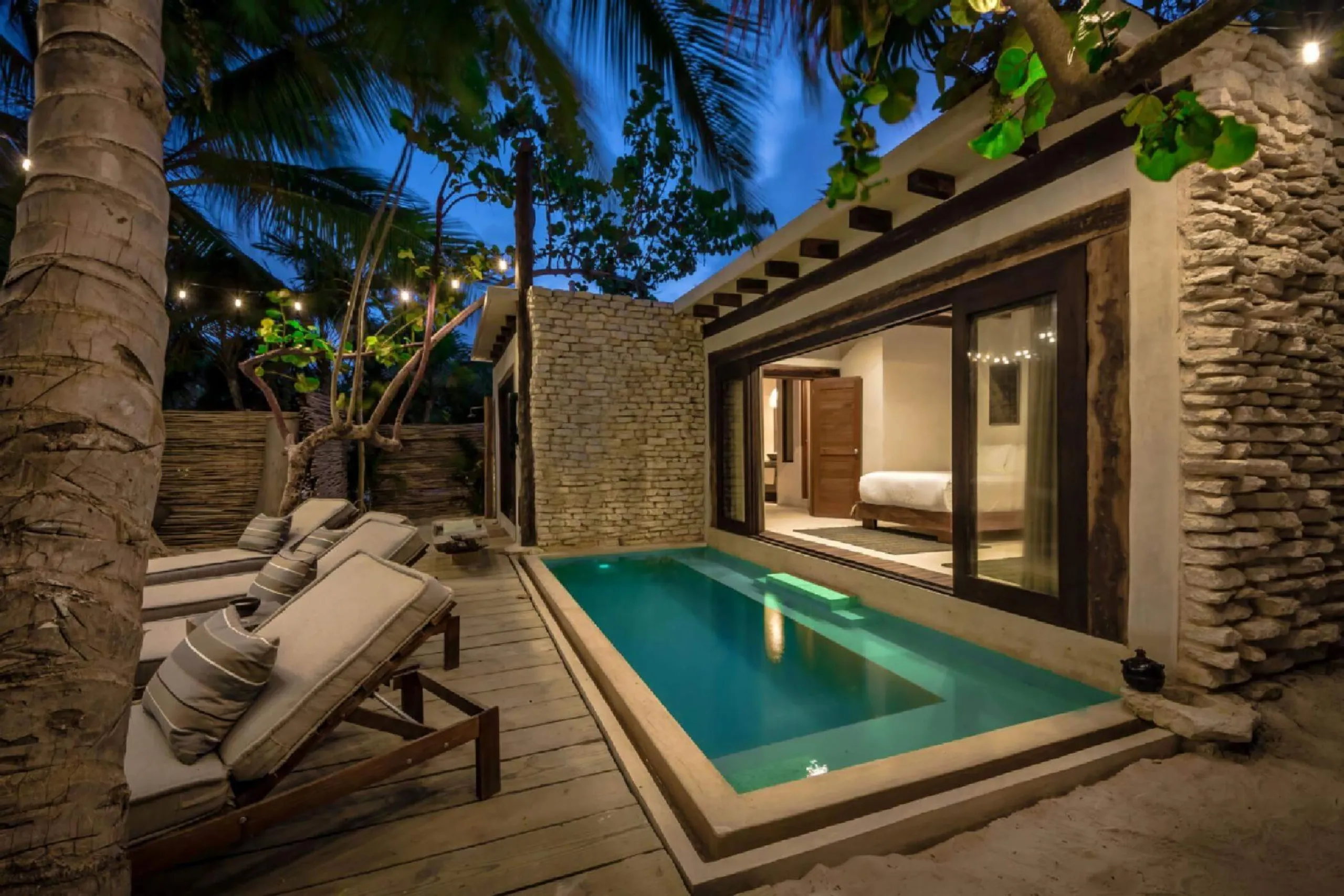Tulum Grand Luxury 9 BDR Oceanfront Compound Estate- 3 Private VIllas with Tropical Pools — photograph 7