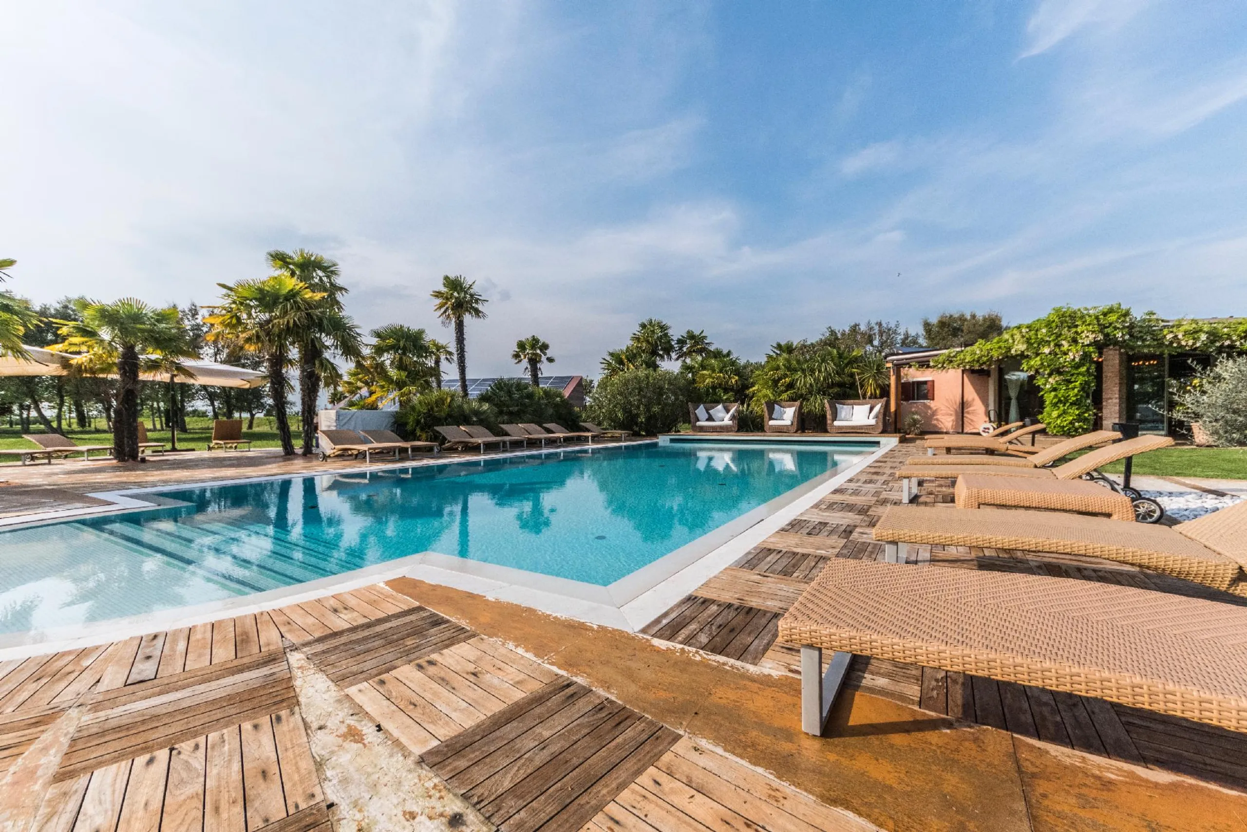 Contemporary Italian Villa Near Venice with Grand Pool and Lush Garden Grounds, Venice