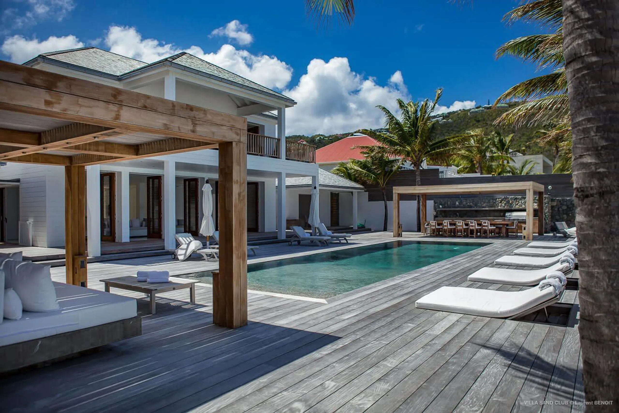 Finest Beachfront Villa A Modern Colonial Oasis on Flamands Beach, St. Barths in Flamands