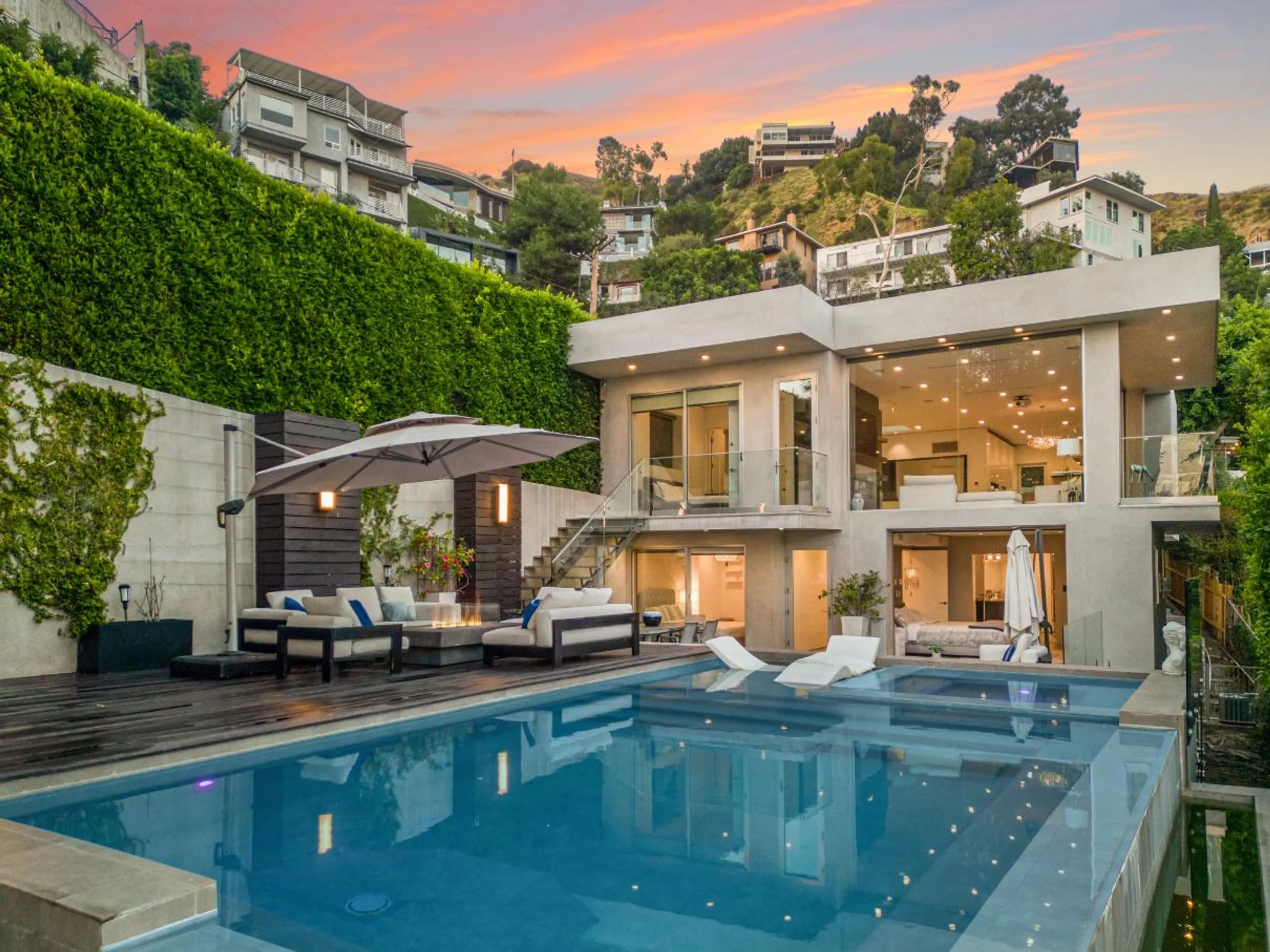 Modern Architectural Hollywood HIlls Estate with Infinity Pool and City Views, Hollywood Hills