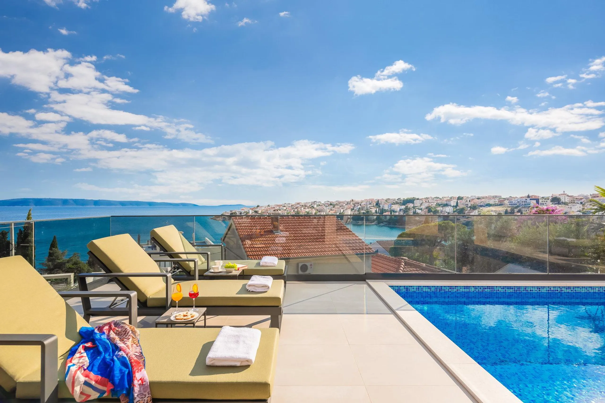 Posh Villa Oasis in Okrug Gornji with Pool Panoramic Views and Family-Friendly Amenities — photograph 3