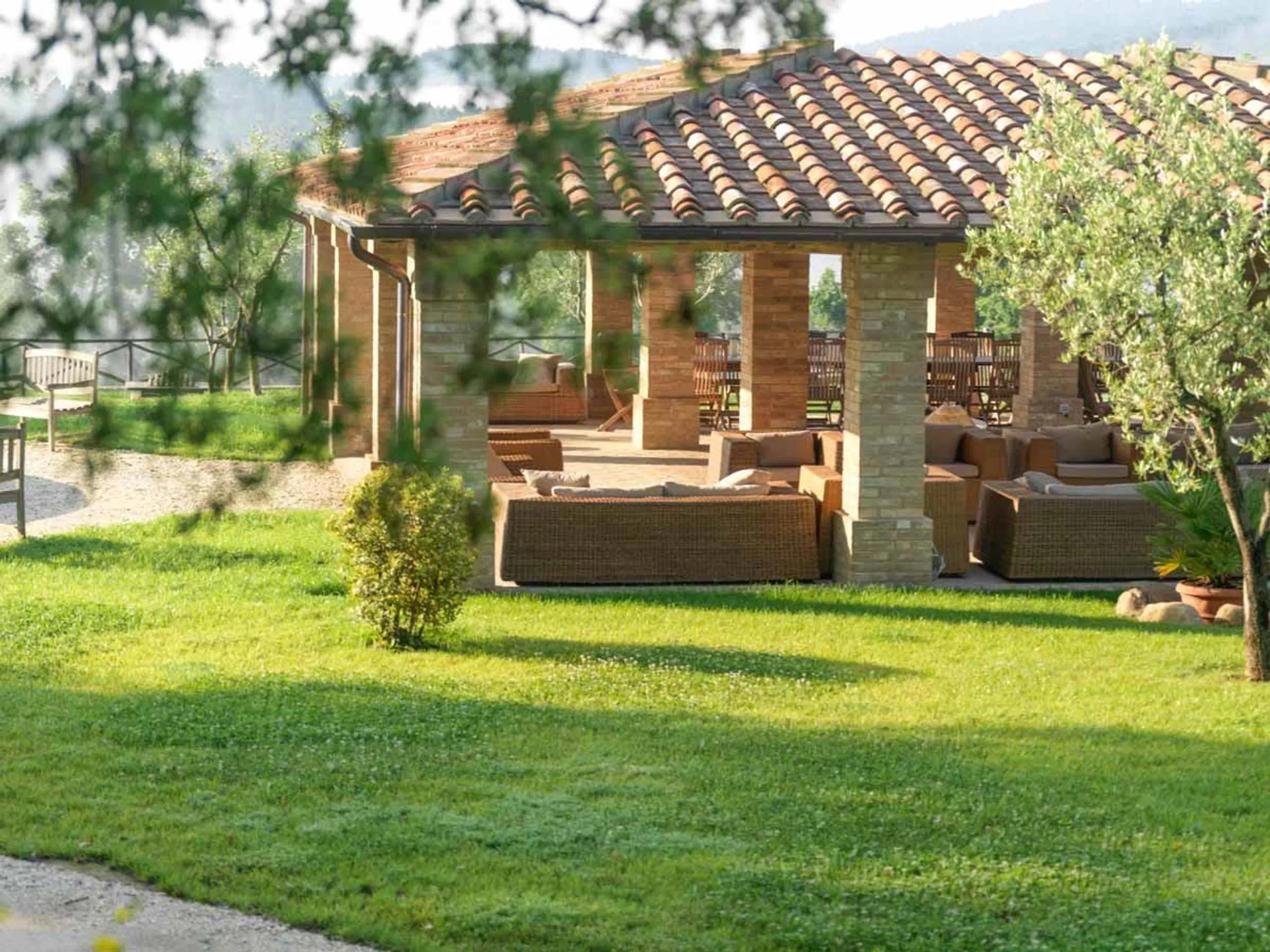 Regal Resort-Style Tuscan Estate with Life-Sized Chessboard, Private Pool, Gazebo, and Spa — photograph 9