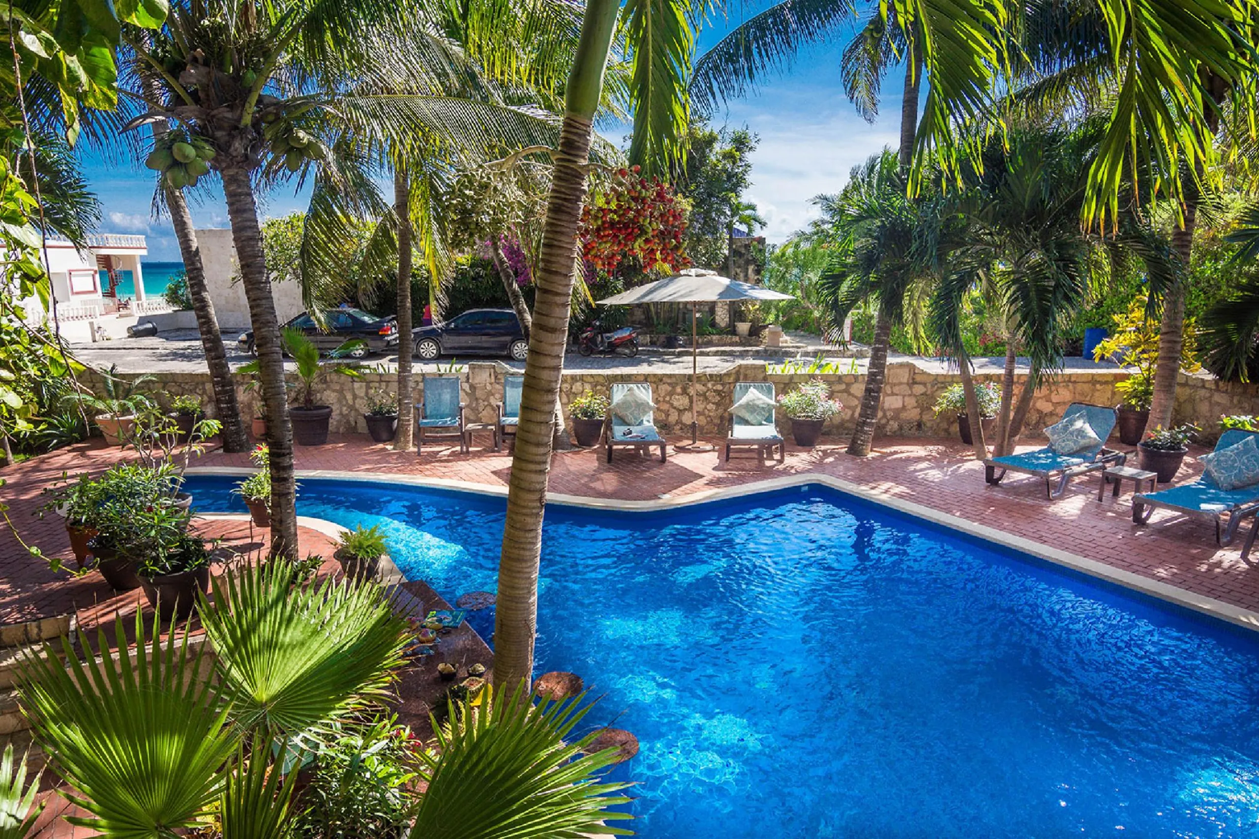 Playa del Carmen Architectural Estate with Private Pool, Ocean Views and Lush Gardens — photograph 3