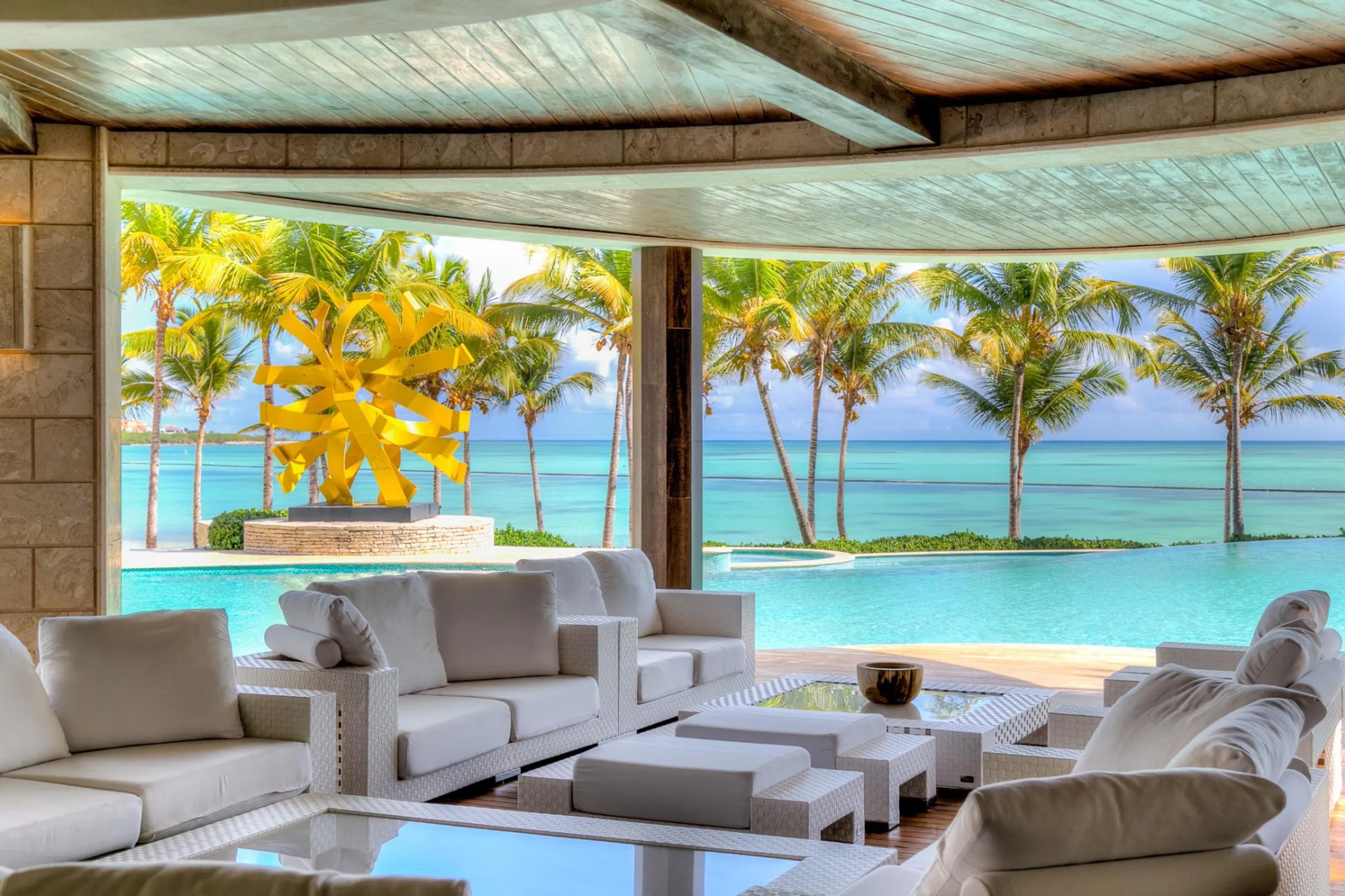 Spectacular Modern Villa: High Ceilings, Futuristic Spiral Stairs, and Intriguing Sculptures, Punta Cana